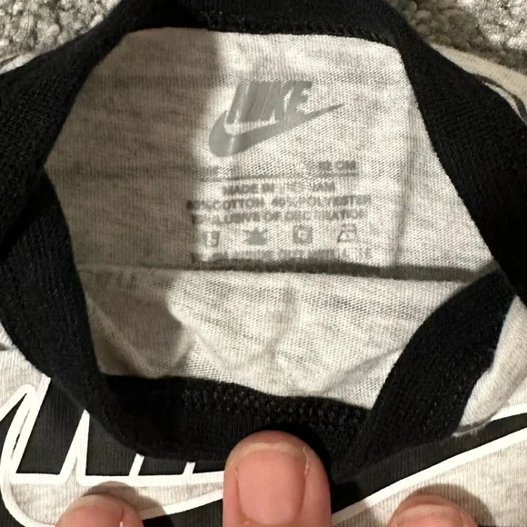 Nike Striped Baby Bodysuit & Pants Set - Black & Heather Gray - Picture 4 of 6